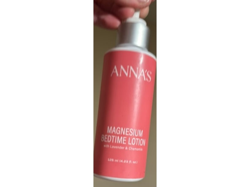 Anna's Magnesium Bedtime Lotion, Lavender & Chamomile, 4.23 fl oz/125 mL