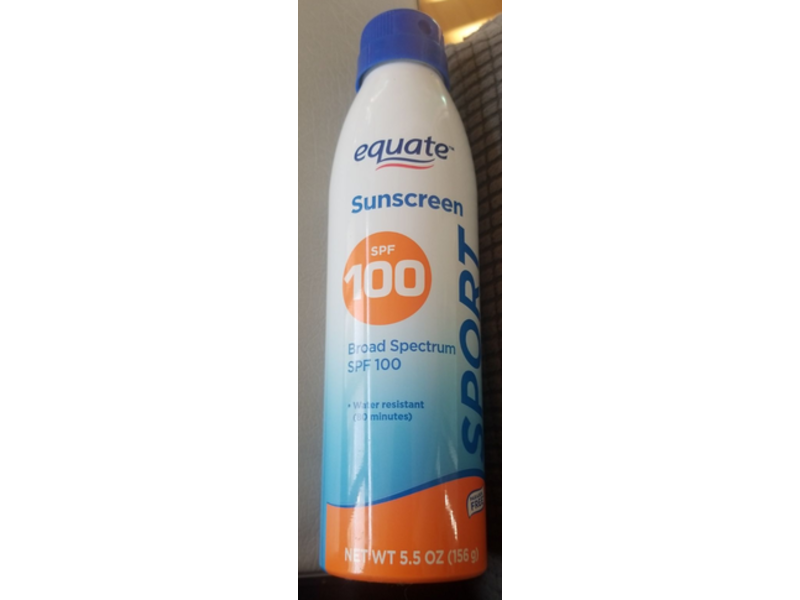 Equate Sports Sunscreen Spray, SPF 100, 5.5 oz/156 g