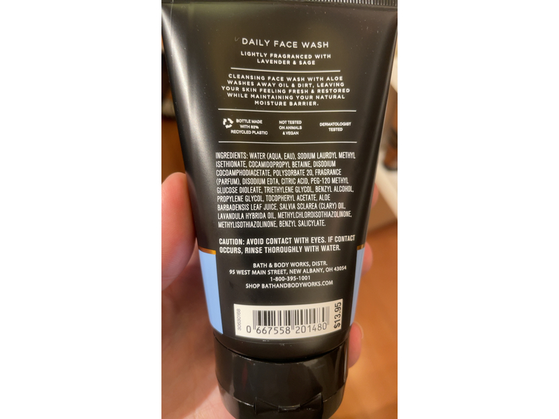 Bath & Body Works Daily Face Wash with Aloe, 4 oz/113 g