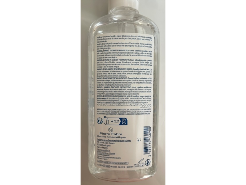 Ducray Sensinol Physio-Protective Treatment Shampoo, 13.5 fl oz/400 mL