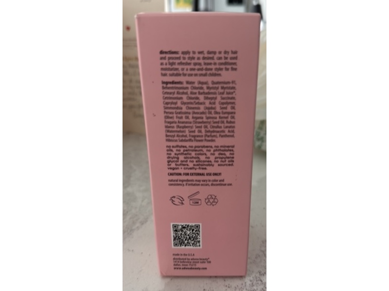 Adwoa Beauty Melonberry Hair Milk Leave-In Conditioner, 6.8 fl oz/200 mL