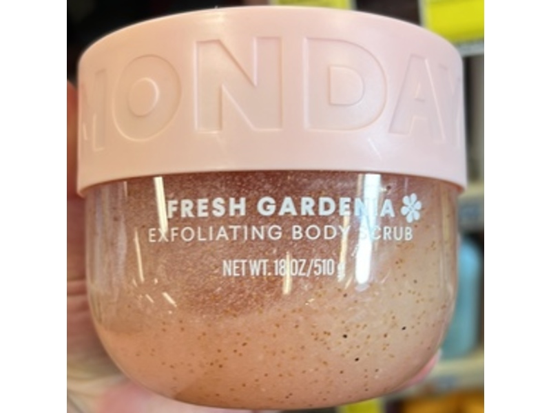 Monday Exfoliating Body Scrub, Fresh Gardenia, 18 oz/510 g