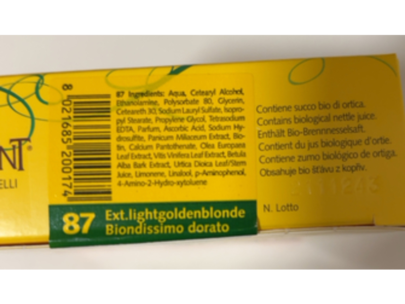 Sanotint Hair Color Soft Cream, 87 Light Light Golden Blonde, 125 mL