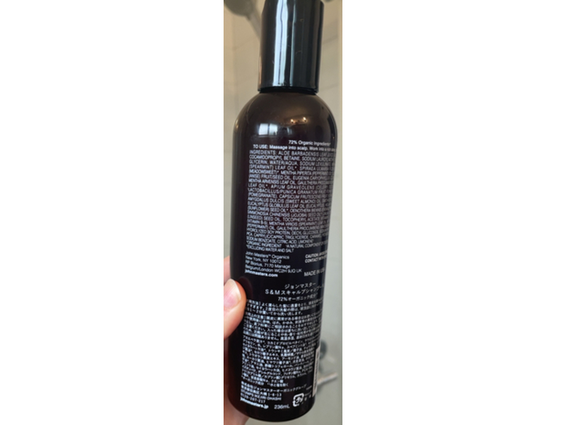 John Masters Organics Scalp Stimulating Shampoo, Spearmint & Meadowsweet, 8 fl oz/236 mL