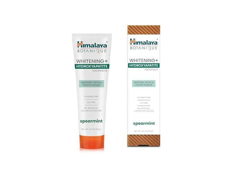 Himalaya Botanique Whitening Hydroxyapatite Toothpaste, Spearmint, 4 oz/113 g