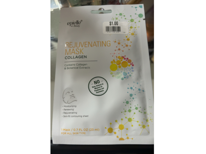 Epielle Rejuvenating Face Mask, Collagen, 0.7 fl oz/23 mL, 1 Count