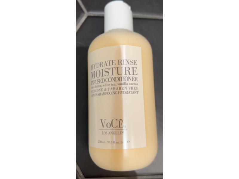 Voce Hydrate Rinse Moisture Infused Conditioner, Shea Butter, White Tea Vanilla Cactus, 8.5 fl oz/250 mL