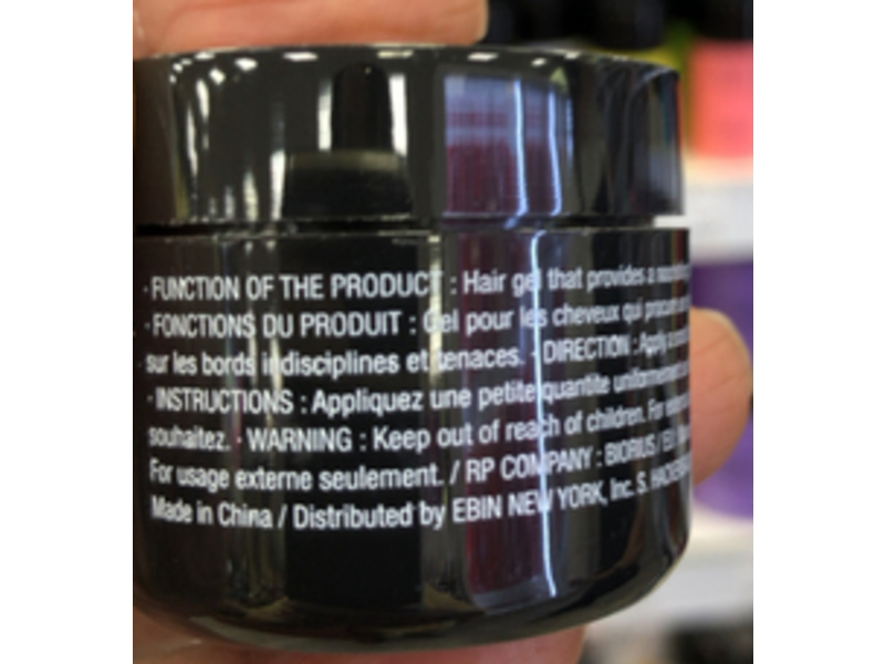 Ebin 24 Hour Colored Edges, Natural Black, 0.5 fl oz/15 mL