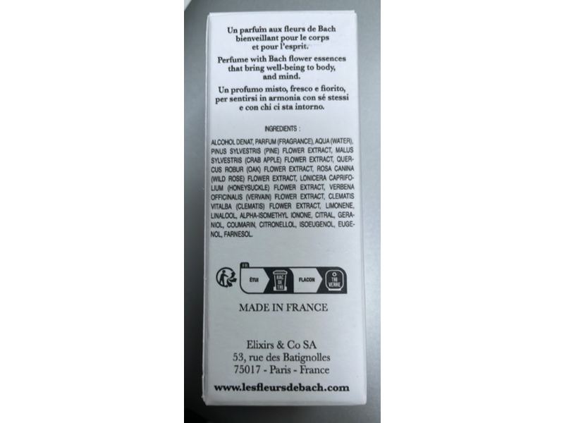 Les Fleurs de Bach Eau de Parfum Presence(s) de Bach, 30 mL