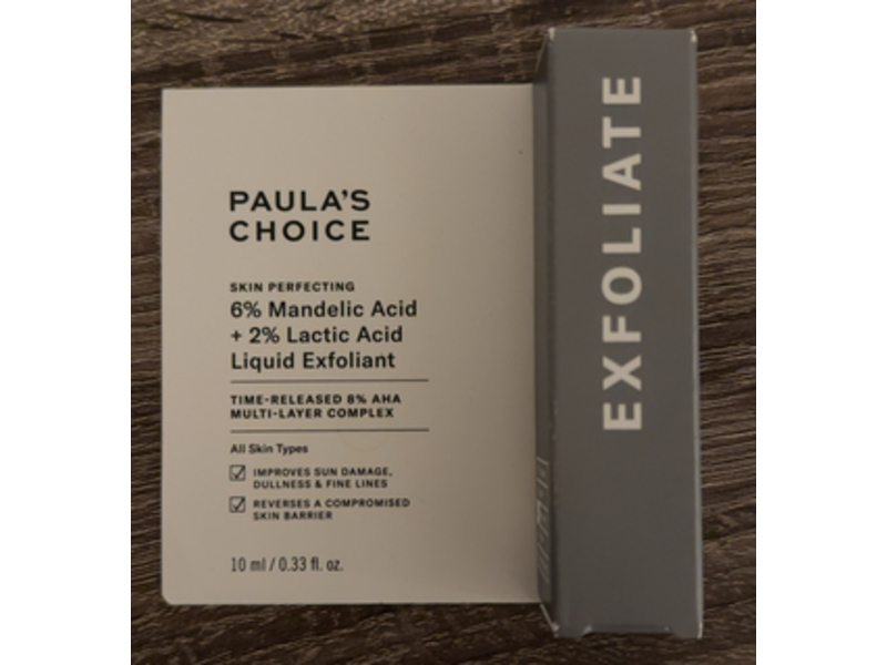 Paula's Choice Liquid Exfoliant, Mandelic Acid + Lactic Acid, 0.33 fl oz/10 mL