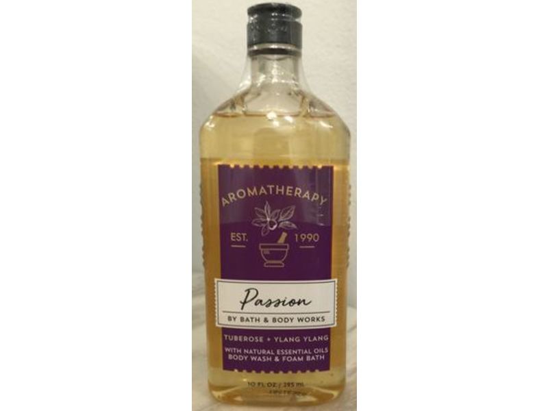 Bath & Body Works Passion Body Wash & Foam Bath, Aromatherapy, Tuberose + Ylang, 10 fl oz/295 mL