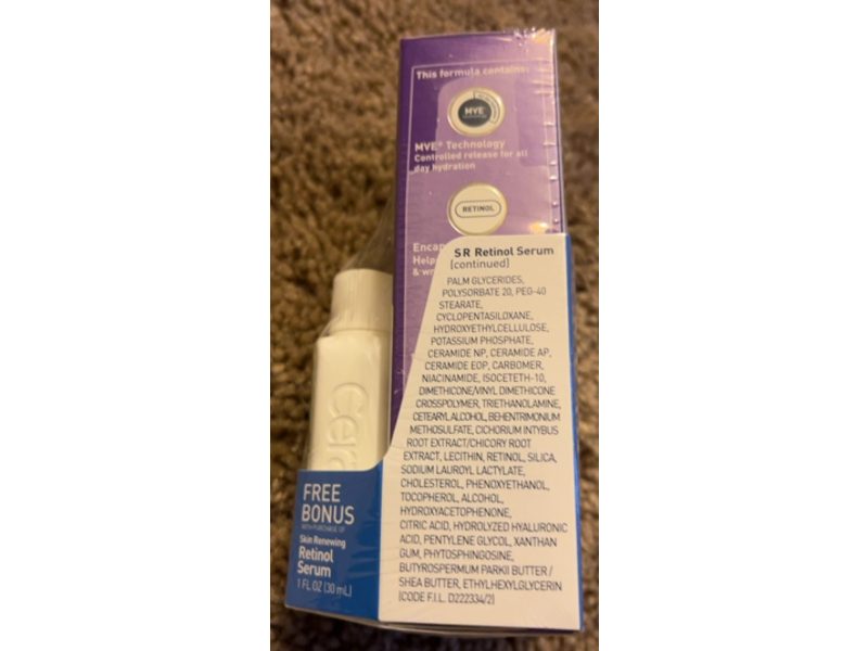 CeraVe Skin Renewing Retinol Serum & Hydrating Facial Cleanser, 1 fl oz/29 mL