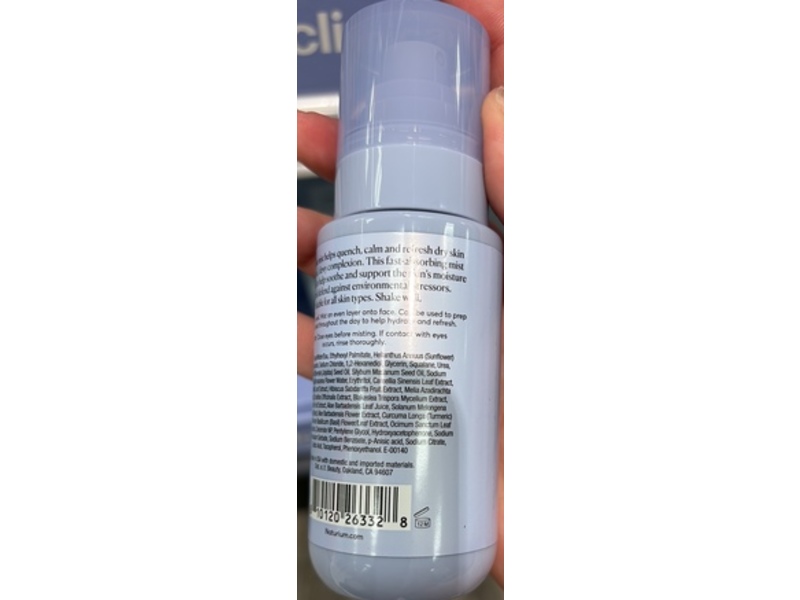 Naturium Barrier Bounce Mist, Urea, Squalane, Plant-Derived Ceramide & Aloe, 3.4 fl oz/100 mL