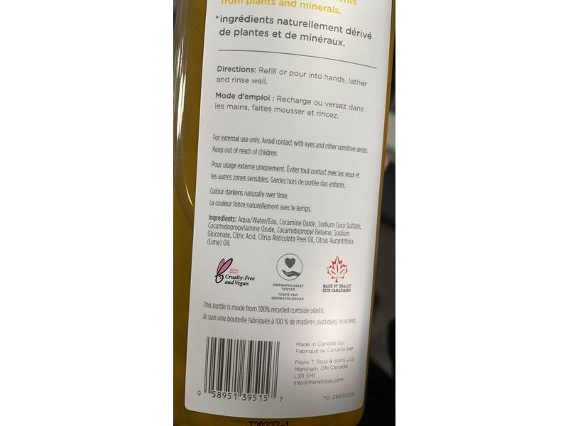 Nature Clean Hand Soap, Citrus, 33 fl oz/1 L