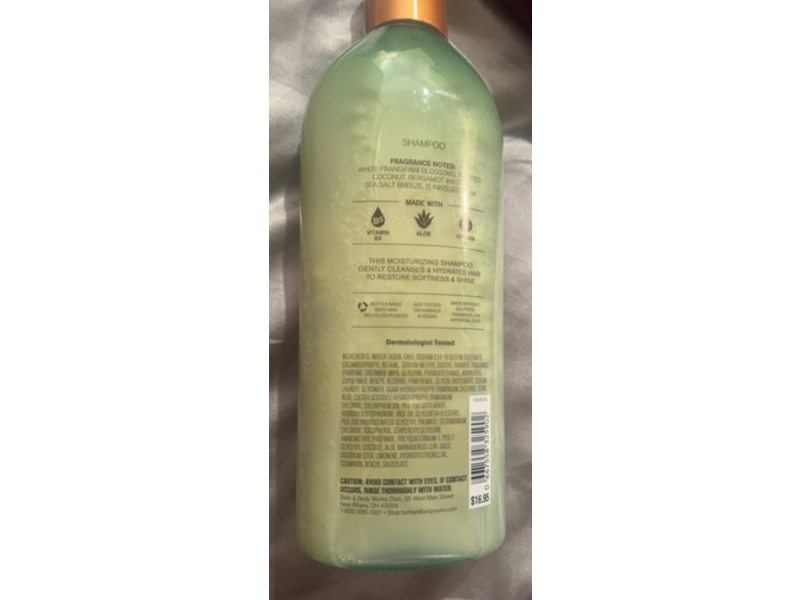 Bath & Body Works Shampoo, At The Beach, 16 fl oz/473 mL