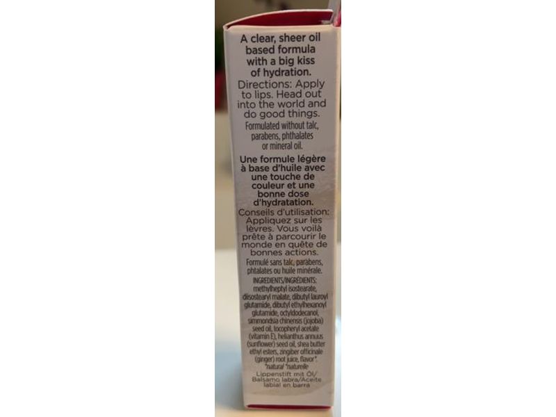 Pacifica Glow Stick Lip Oil, Sheer + Plant Oils + Vitamin E, 0.34 oz/4 g