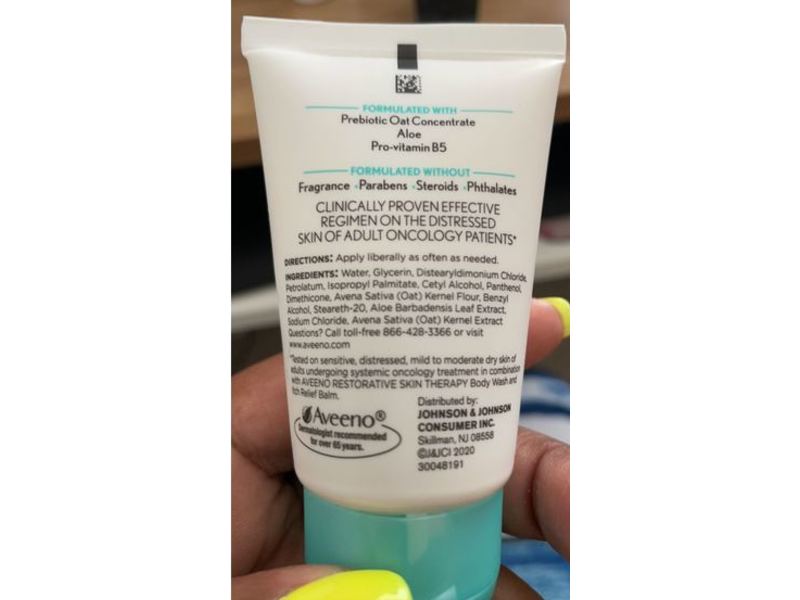 Aveeno Restorative Skin Therapy, Oat Repairing Cream, 1 oz/28 g