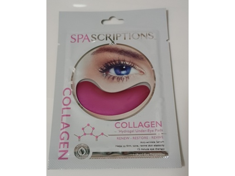 Spa Scriptions Hydrogel Under-Eye Pads, Collagen, 1 Count