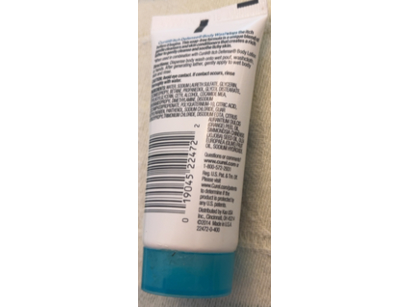 Curel Itch Defense Body Wash, 1 fl oz/29 mL