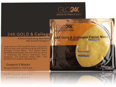 Glo24k Facial Mask, Gold & Collagen, 2.1 fl oz/60 g