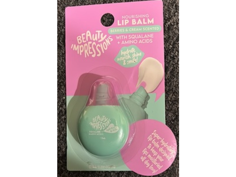 Beauty Impressions Nourishing Lip Balm, Squalane + Amino Acids, 0.44 fl oz/13 mL