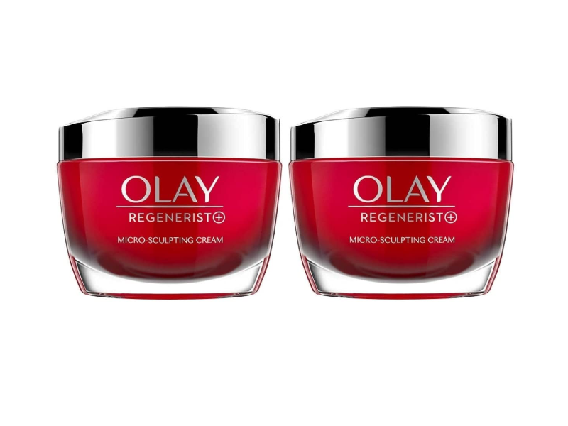 Olay Regenerist Micro-Sculpting Cream Hydrating Moisturizer, 1.7 fl oz/50 mL, Pack Of 2