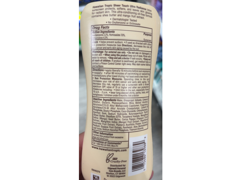 Coppertone Hawaiian Tropic Sunscreen Lotion, SPF 30, 8 fl oz/236 mL