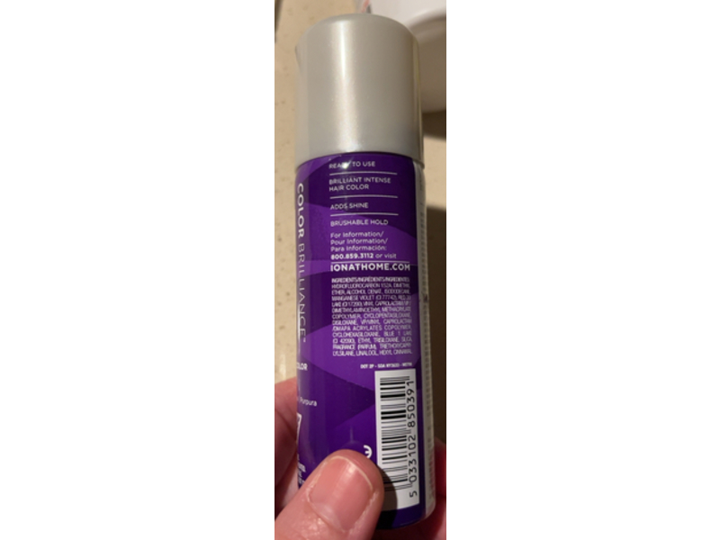 Ion Brights Airbrush Tint Color Brilliance Temporary Hair Color, Purple, 1.40 oz/50 mL