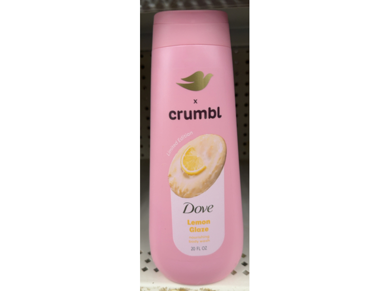 Dove x Crumbl Nourishing Body Wash, Lemon Glaze, 20 fl oz