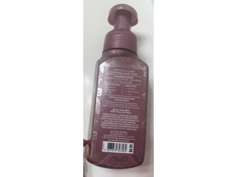 Bath & Body Works Gentle & Clean Foaming Hand Soap, Chai Sugar Cookie, 8.75 fl oz/259 mL, Pack of 3