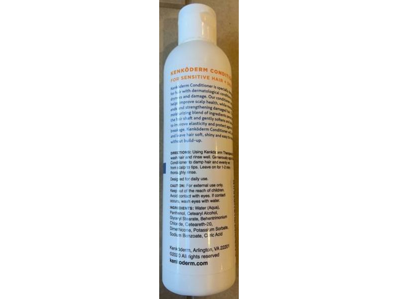 Kenkoderm Conditioner, Unscented, Fragrance + Color Free, 8 fl oz/236 mL
