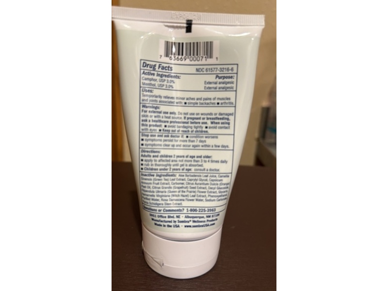 Sombra Warm Pain Relief Gel, 4 oz/113.4 g