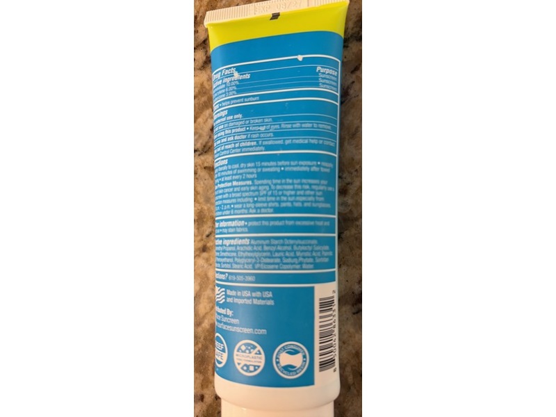 Surface Dry Touch Sunscreen, SPF 50 Fragrance Free, 3 fl oz/88 mL