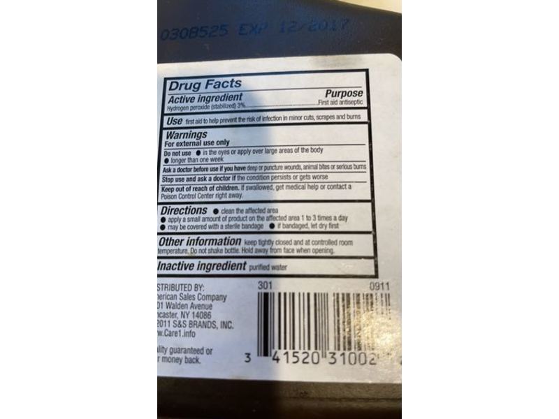 CareOne Hydrogen Peroxide, 8 fl oz/238 mL