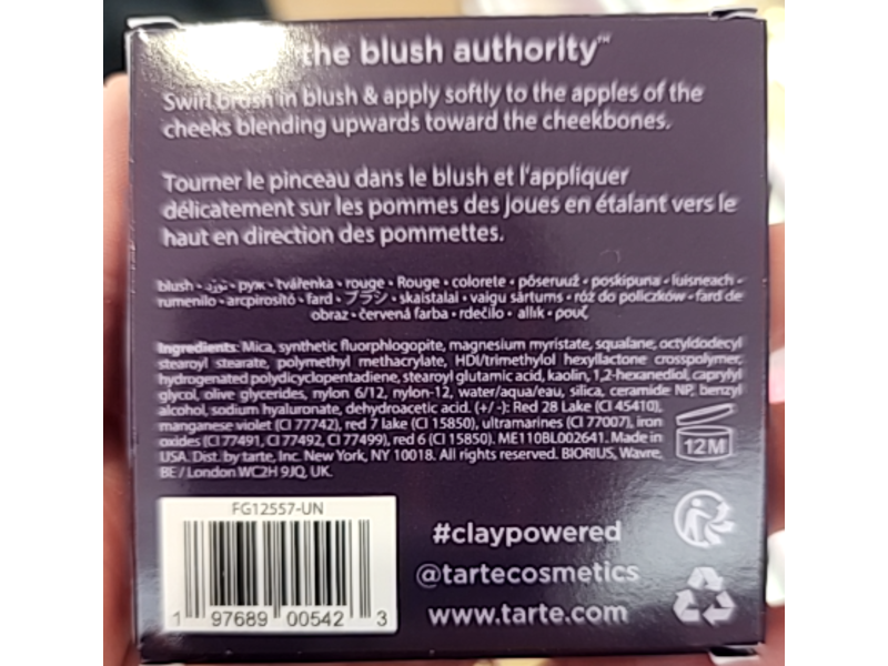 Tarte Amazonian clay 12-hour blush, Natural Beauty, 0.12 oz/3.6 g