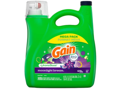 Gain +Aroma Boost Liquid Laundry Detergent, Moonlight Breeze, 107 Loads, 154 fl oz/4.55 L