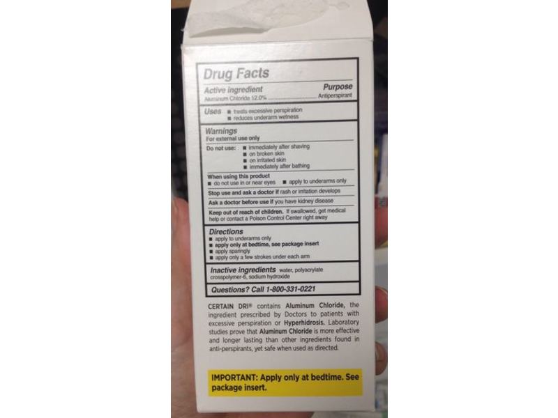 Certain Dri Antiperspirant Roll-On, 1.2 oz/35.5 mL