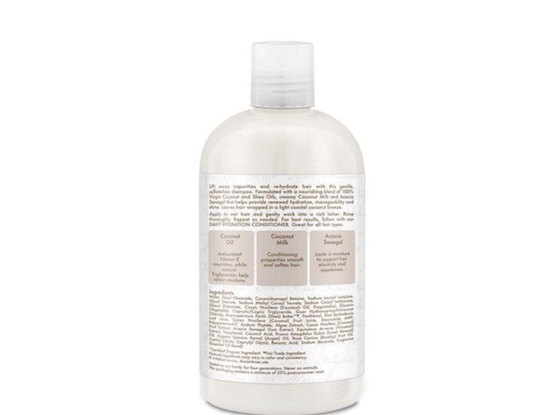 SheaMoisture 100% Virgin Coconut Oil Daily Hydration Shampoo, 13 fl oz