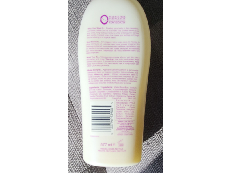 Ogx Ultra Moisture Body Wash, Extra Creamy + Coconut Miracle Oil, 19.5 fl oz/577 mL