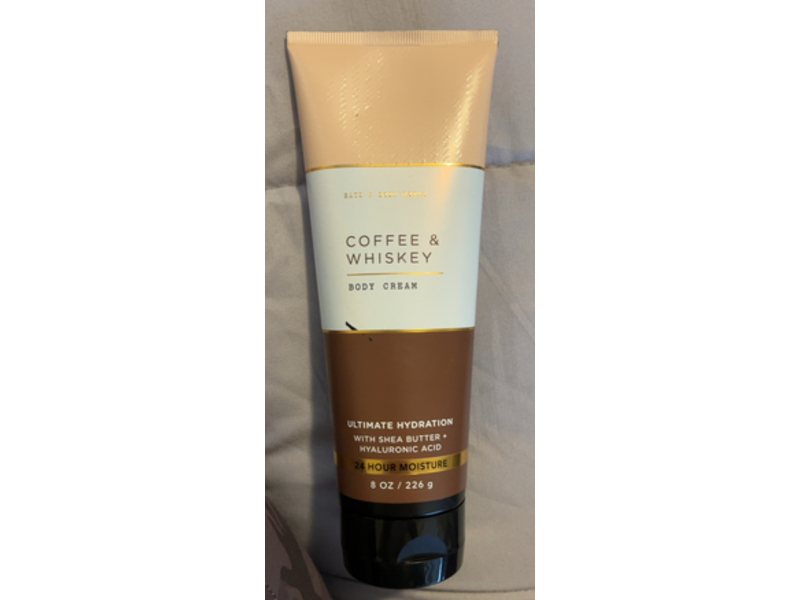 Bath & Body Works Coffee & Whiskey Ultimate Hydration Body Cream, Shea Butter + Hyaluronic Acid, 8 oz/226 g