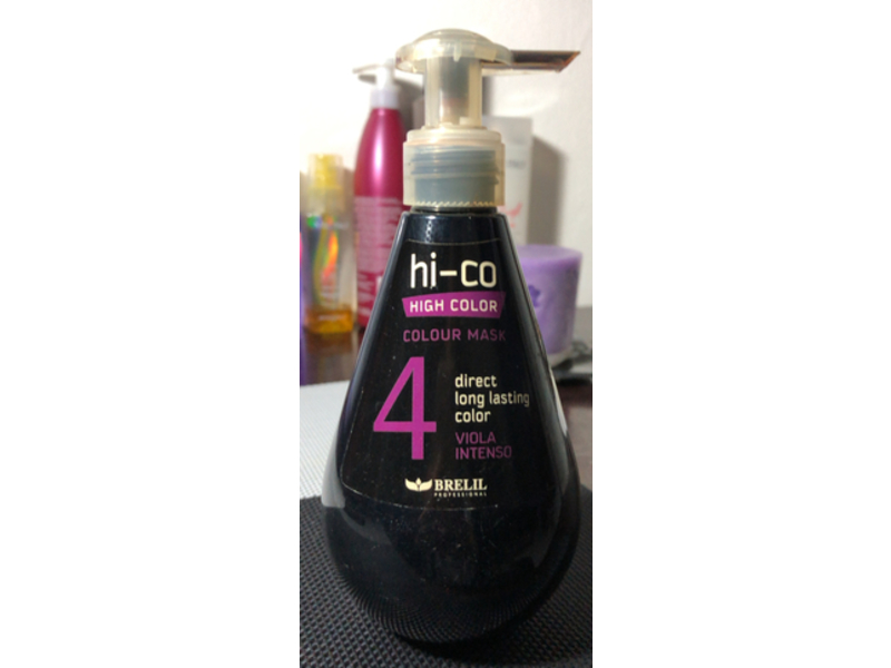 Brelil Professional Hi-Co High Color Colour Mask, 4 Deep Purple, 10.1 fl oz/300 mL