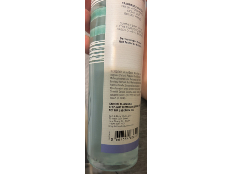 Bath & Body Works Fine Fragrance Mist, Coastal Hydrangeas, 8 fl oz/236 mL