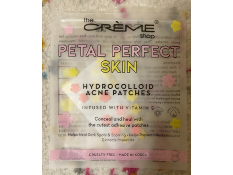 The Creme Shop Petal Perfect Skin Hydrocolloid Acne Patches, Vitamin E, 24 Count, Pack Of 3