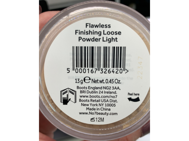 No7 Flawless Finish Loose Face Powder, Light, 0.45 oz/13 g