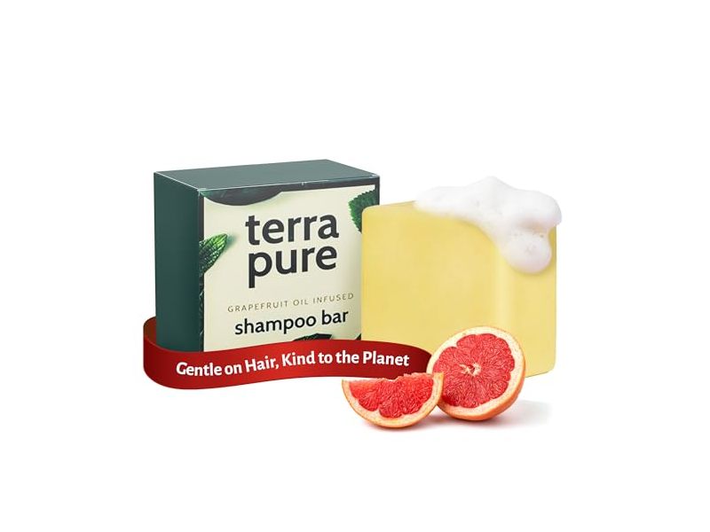 Terra Pure Shampoo Bar, Grapefruit Oil Infused, 4 oz/113 g