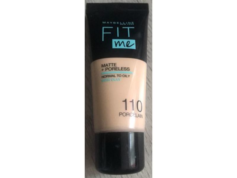 Maybelline Fit Me Matte + Poreless Foundation, 110 Porcelain, 30 mL