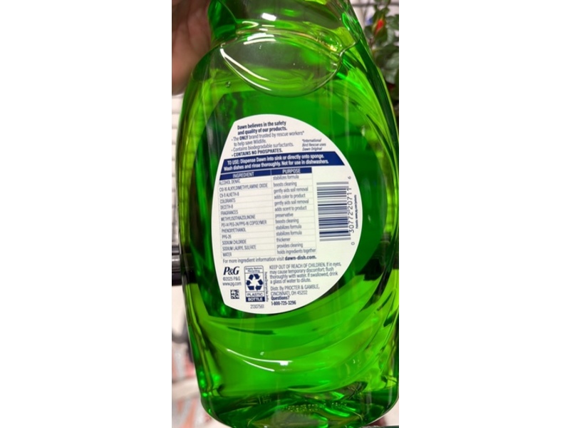 Dawn Ultra Dishwashing Liquid, Apple Blossom Scent, 38 fl oz/1.12 L