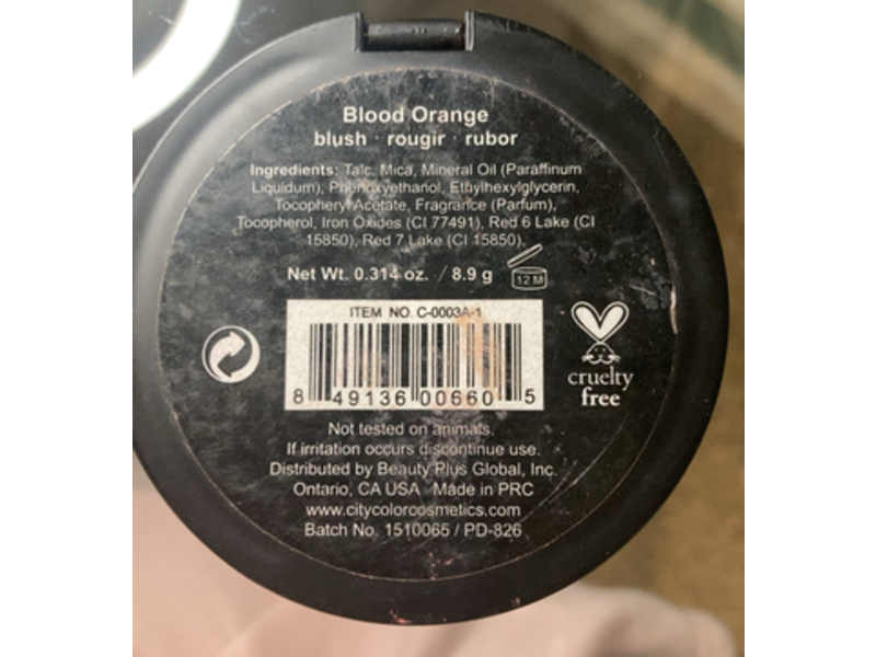 City Color Be Matte Blush, Blood Orange, 0.314 oz/8.9 g