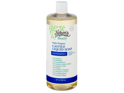 Nature's Promise Pure Castile Soap, Peppermint, 32 fl oz/946 mL