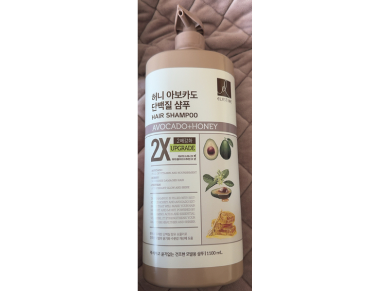 Elastine Hair Shampoo, Avocado + Honey, 31.1 fl oz/1100 mL